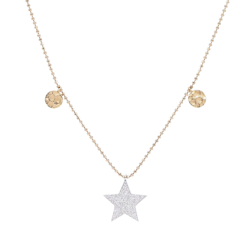 The Golden Star | Diamond Necklace | 0.40 CTS. | 14K Gold Gilda by Gradiva Inc.